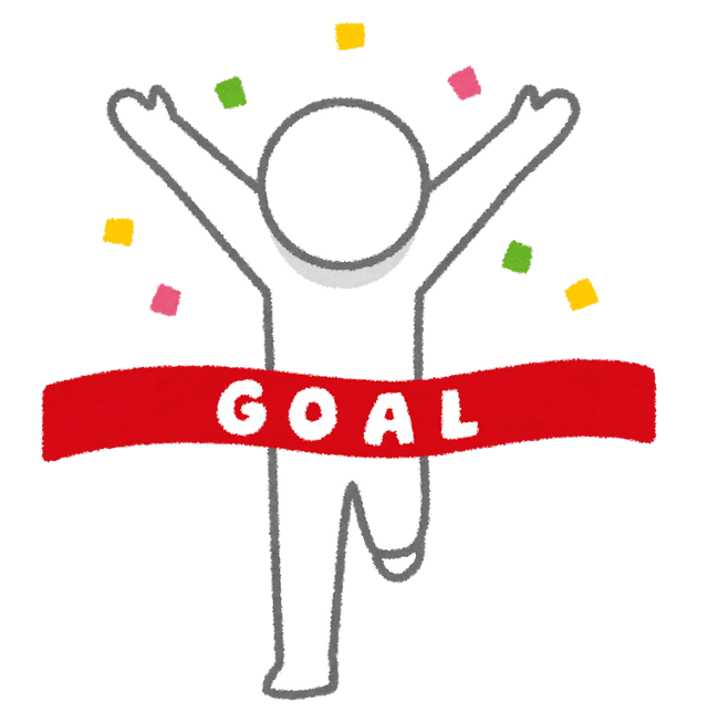 Man reaching his Goal
